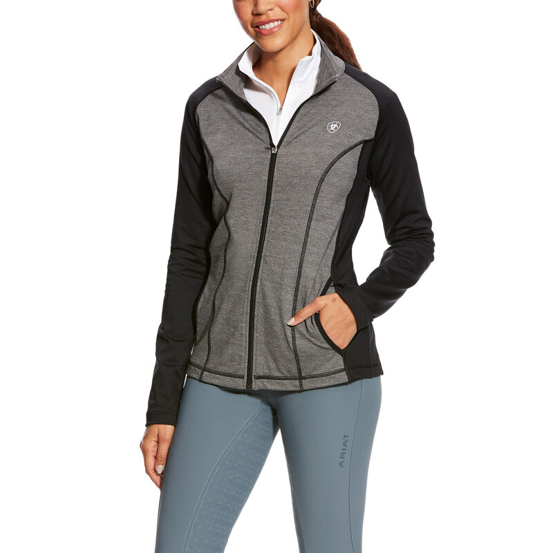 Ariat Western: Freja Full Zip Chaquetas Mujer - Gris Oscuro (GFEBX4702)